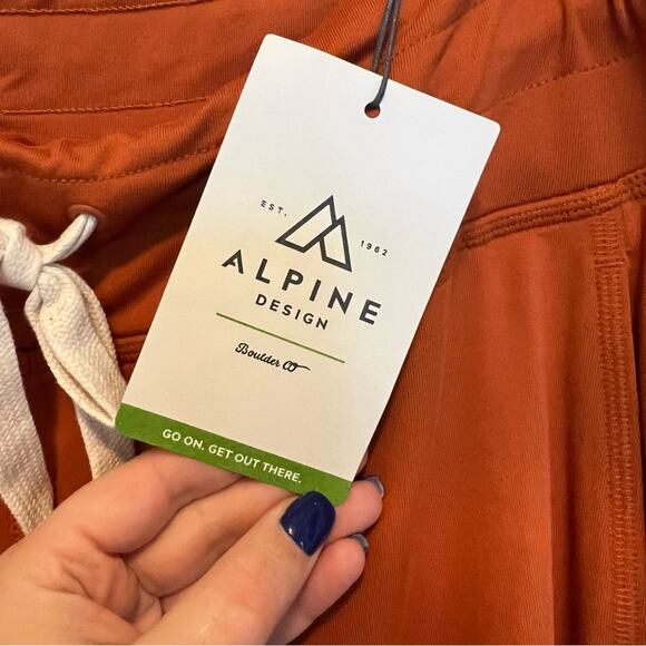 Alpine Design Field Knit Jogger Pants Burnt Orange Women's XL Outdoor Hiking - Picture 6 of 7